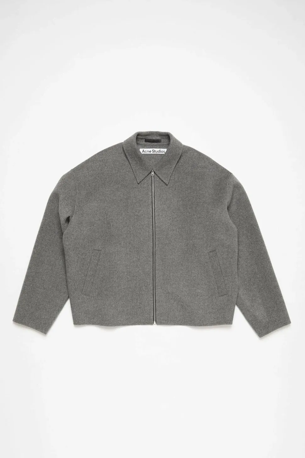 Wool Zipper Jacket FN-MN-OUTW000939 Grey Melange