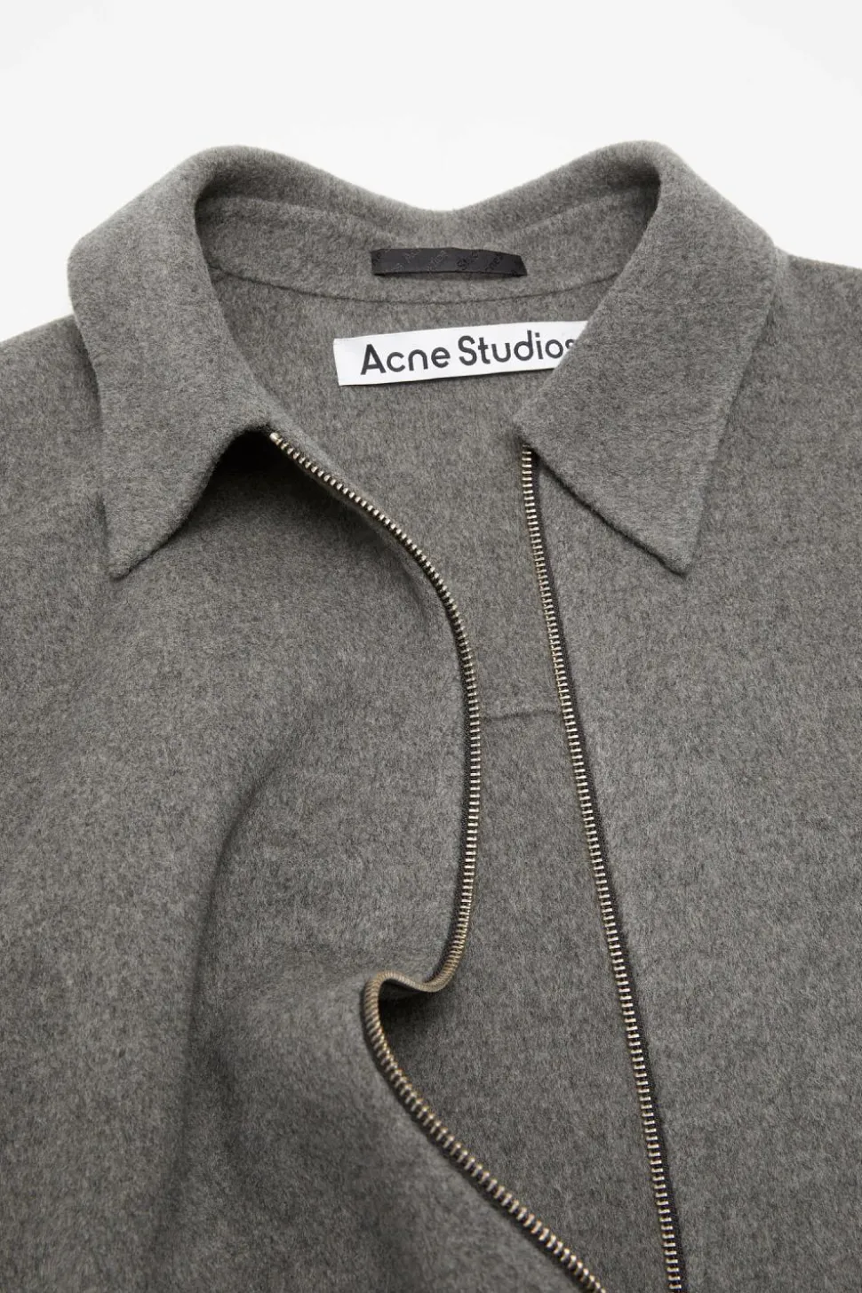 Wool Zipper Jacket FN-MN-OUTW000939 Grey Melange