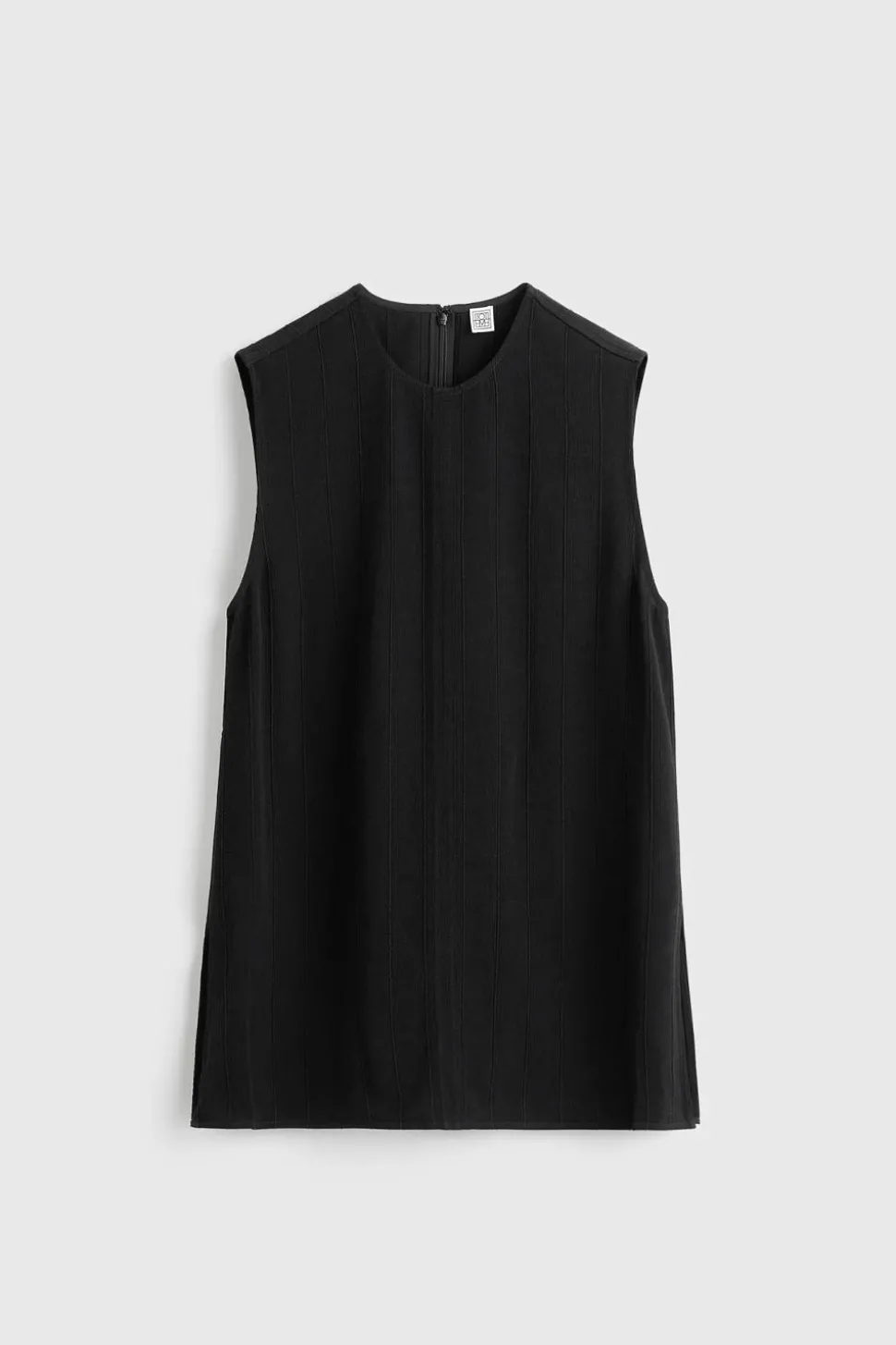 Woven Stripe Top Black