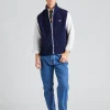Zip Through Fleece Vest Navy